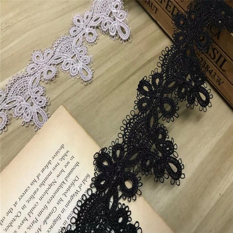 Water Soluble Lace Polyester Sewing Ribbon Lace Trim Garment Accessories Red DIY Guipure Lace Trim Sewing Craft