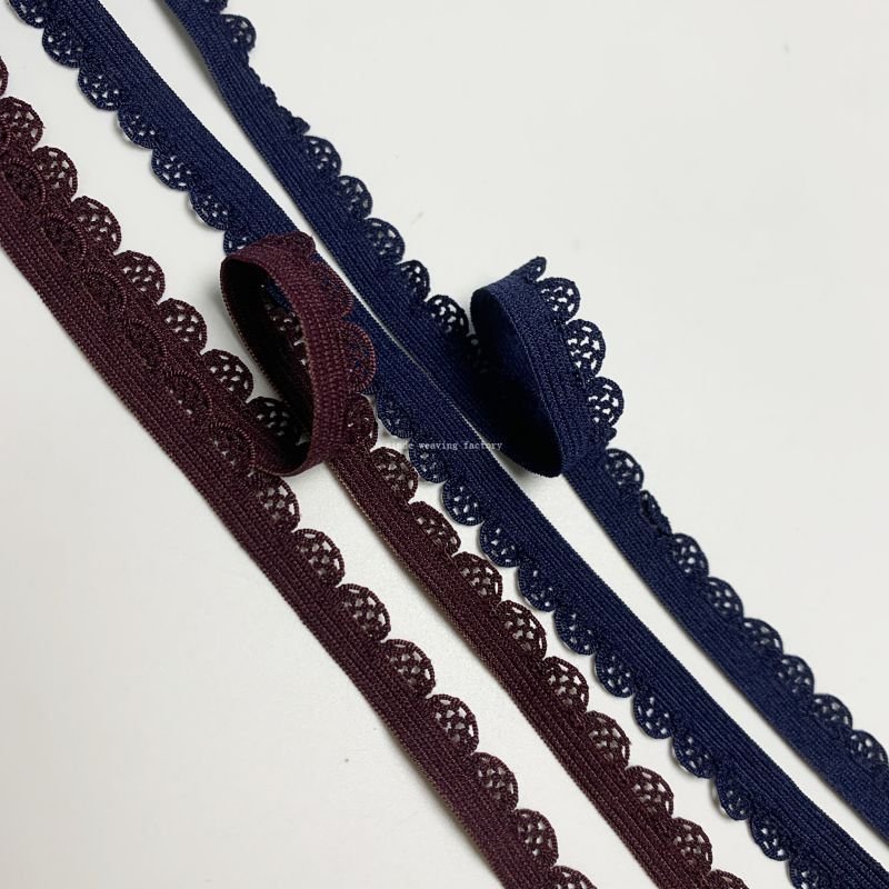 GUANGDONG XINDE Nylon Lace Elastic Band Underwear Bra Shoulder Strap Webbing Lace-trimmed Elastic Jacquard Elastic Band