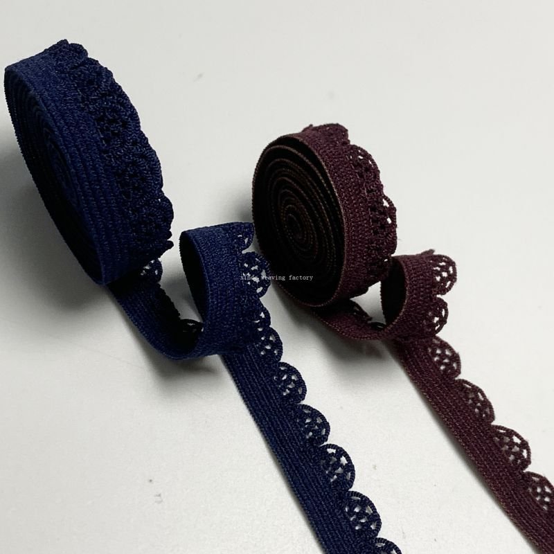 GUANGDONG XINDE Nylon Lace Elastic Band Underwear Bra Shoulder Strap Webbing Lace-trimmed Elastic Jacquard Elastic Band
