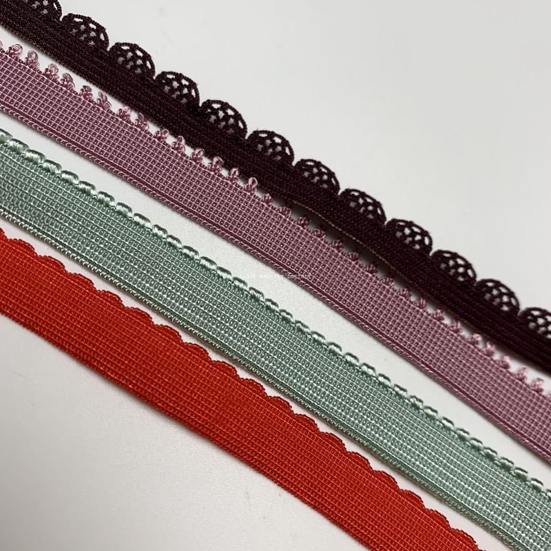 GUANGDONG XINDE Nylon Lace Elastic Band Underwear Bra Shoulder Strap Webbing Lace-trimmed Elastic Jacquard Elastic Band