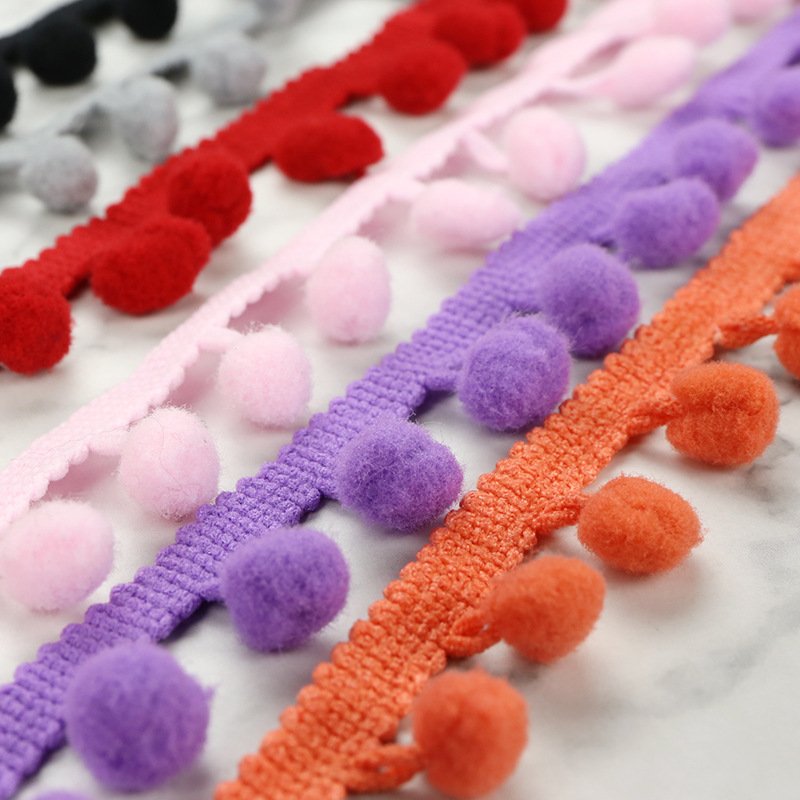wholesale 35colors 20mm DIY sewiing pom pom ball braid lace trim for garment accessories