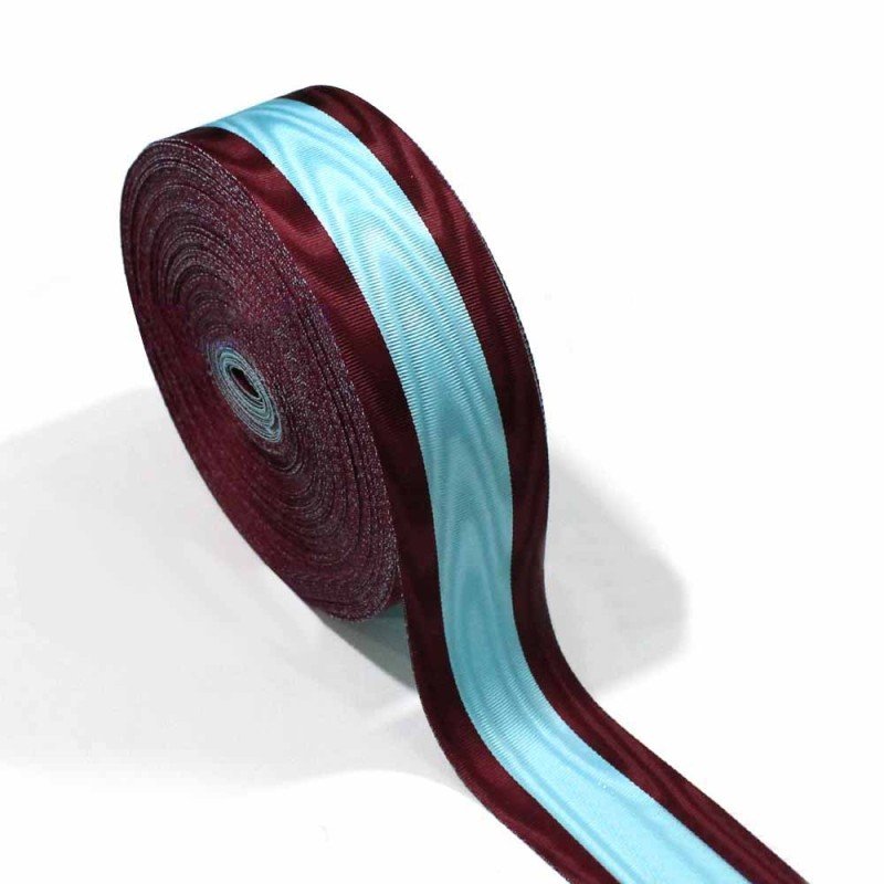 custom medal moire ribbons - medal drapes - Moire Water Mark Medals Ribbon-Custom Masonic Regalia Moire Ribbon