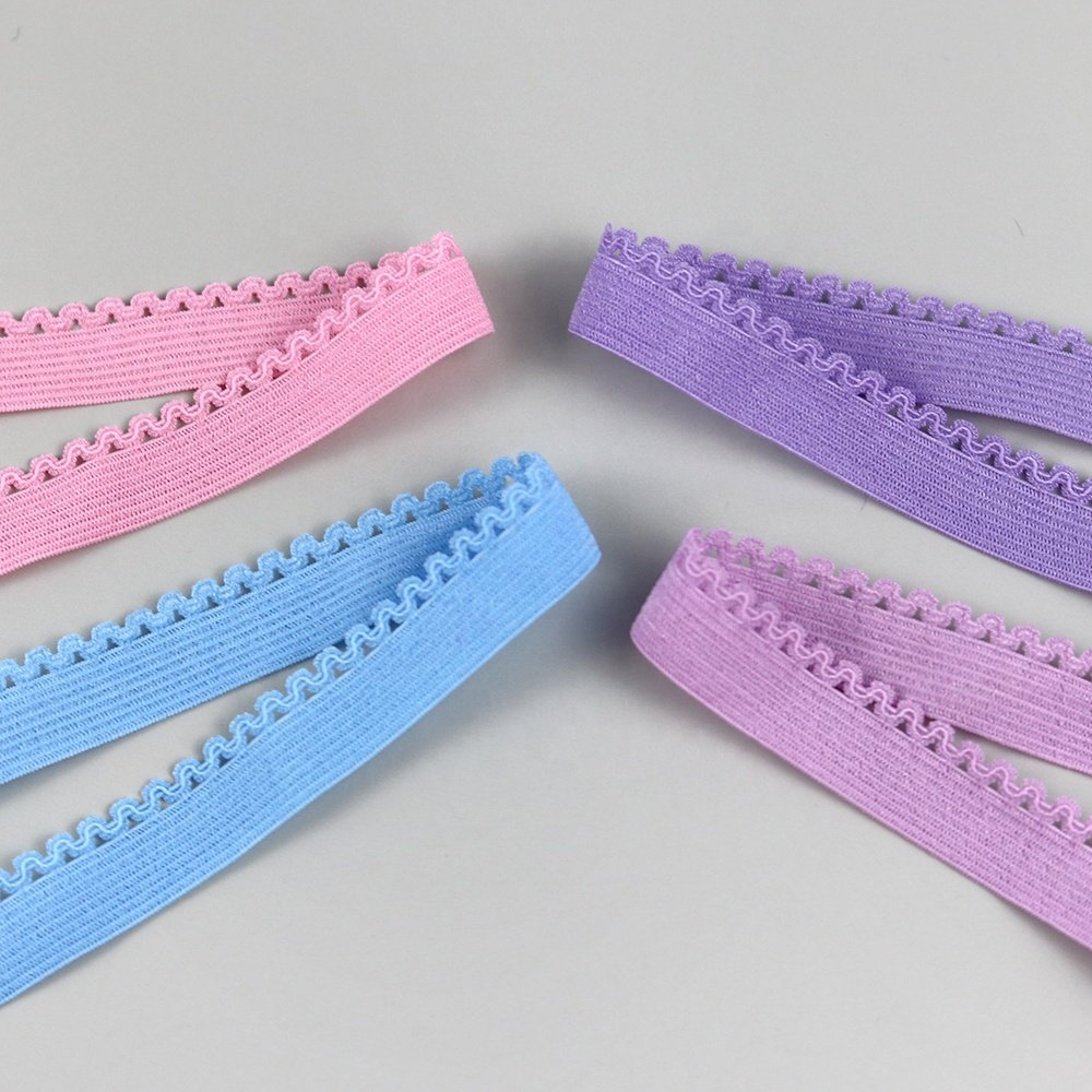 Customized soft lingerie stretch lace ear design elastic webbing knitted elastic band for underwear