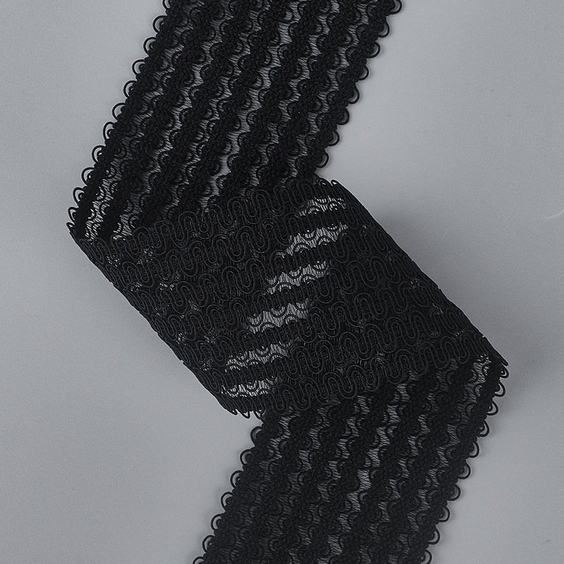 S type ribbon for yoga clothing cuff swimwear wide nylon elastic bands lace trim