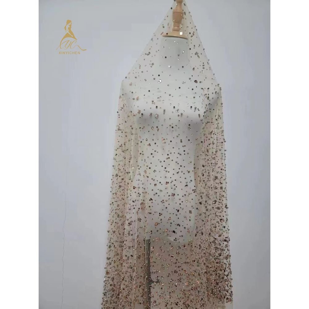 Customized Evening Dress Custom Mesh Fabric Rhinestone Mesh Trim Hotfix Rhinestone Trim By the Yard