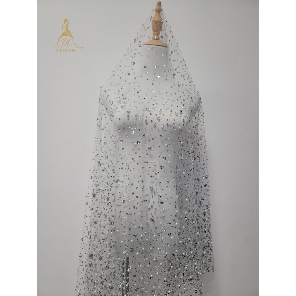 Customized Evening Dress Custom Mesh Fabric Rhinestone Mesh Trim Hotfix Rhinestone Trim By the Yard