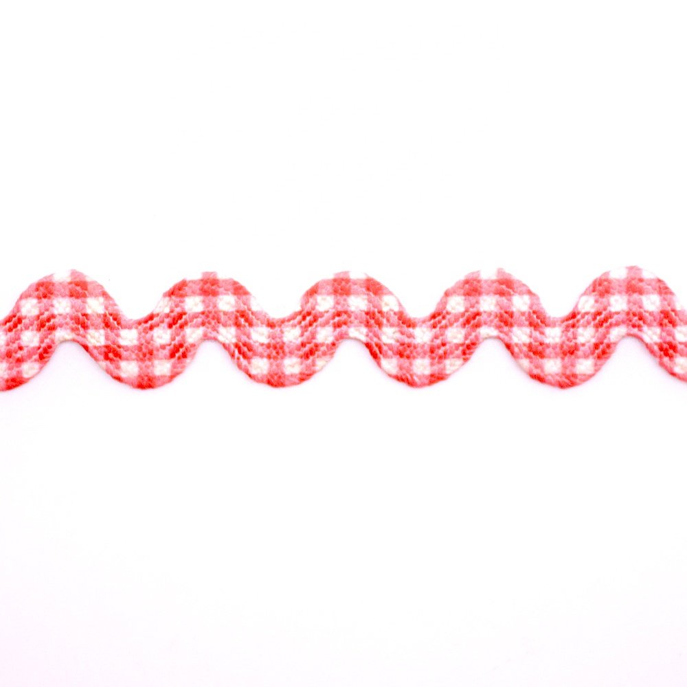 Wholesale 1cm polyester printed dots woven ric rac trims custom colorful zig zag ribbons for dresses garment crafts DIY