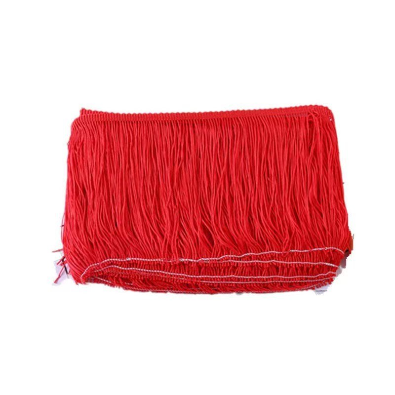 20CM Satin Colorful Polyester Dance Skirt Dress Tassel Fringe Trim