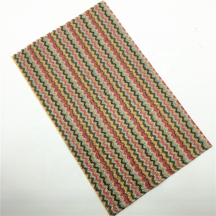 Bling Crystal Self-adhesive sheet 24*40cm Transfer Crystal Stone Mesh Trimming Hot Fix Netting Rhinestone Sheet for Garment