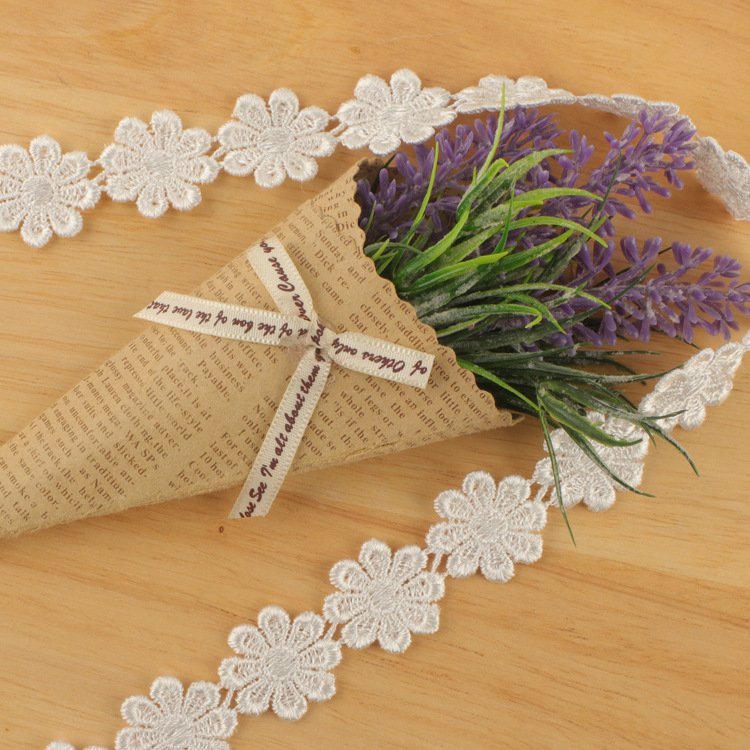 Lolita Water Soluble Lace Embroidery Lace Flower Decorative Lace Trim In Stocks