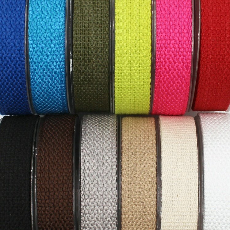 High Quality 38mm Custom Polyester Jacquard Tape 1 Inch Weave Cotton Webbing Straps Thick and High Tenacity Bag Strap
