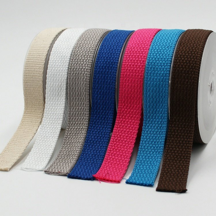 High Quality 38mm Custom Polyester Jacquard Tape 1 Inch Weave Cotton Webbing Straps Thick and High Tenacity Bag Strap