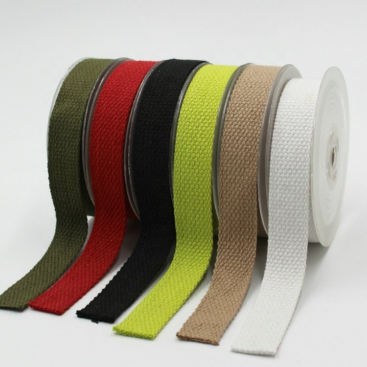High Quality 38mm Custom Polyester Jacquard Tape 1 Inch Weave Cotton Webbing Straps Thick and High Tenacity Bag Strap
