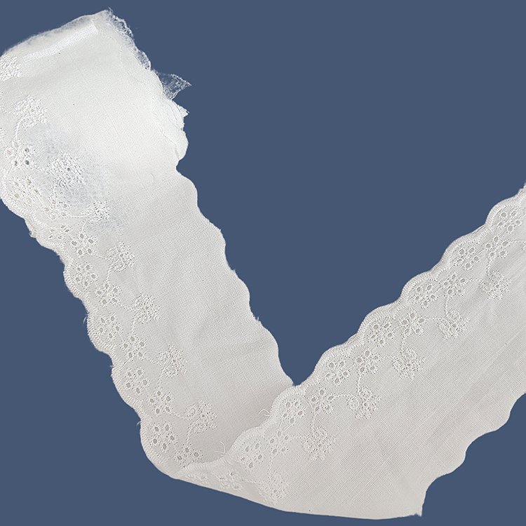 2024 New DIY Design Lace Milk White Mesh Fabric Embroidery for Garment Lace Trim and Accessories