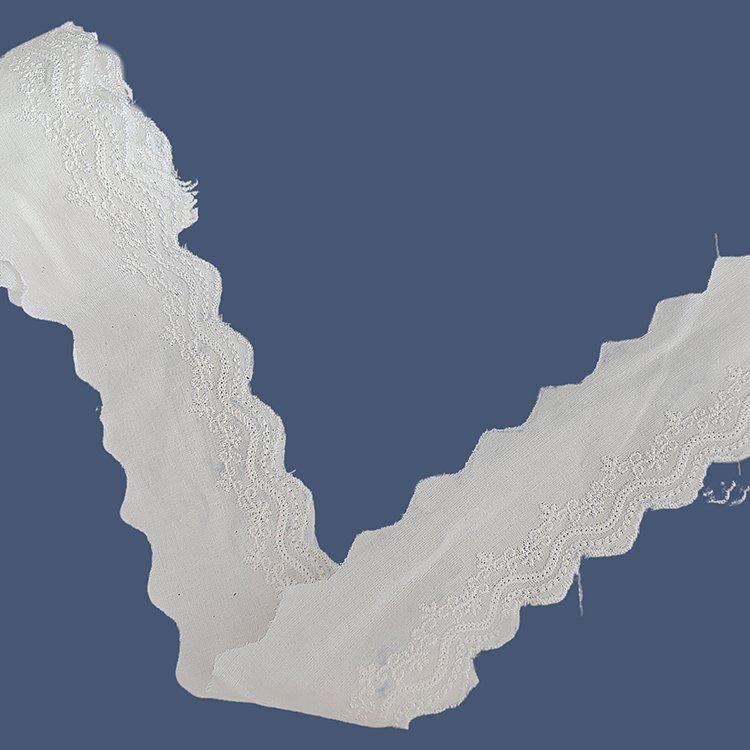 2024 New DIY Design Lace Milk White Mesh Fabric Embroidery for Garment Lace Trim and Accessories
