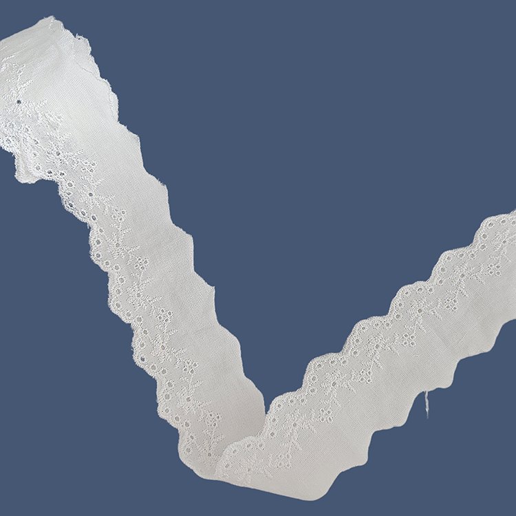 2024 New DIY Design Lace Milk White Mesh Fabric Embroidery for Garment Lace Trim and Accessories