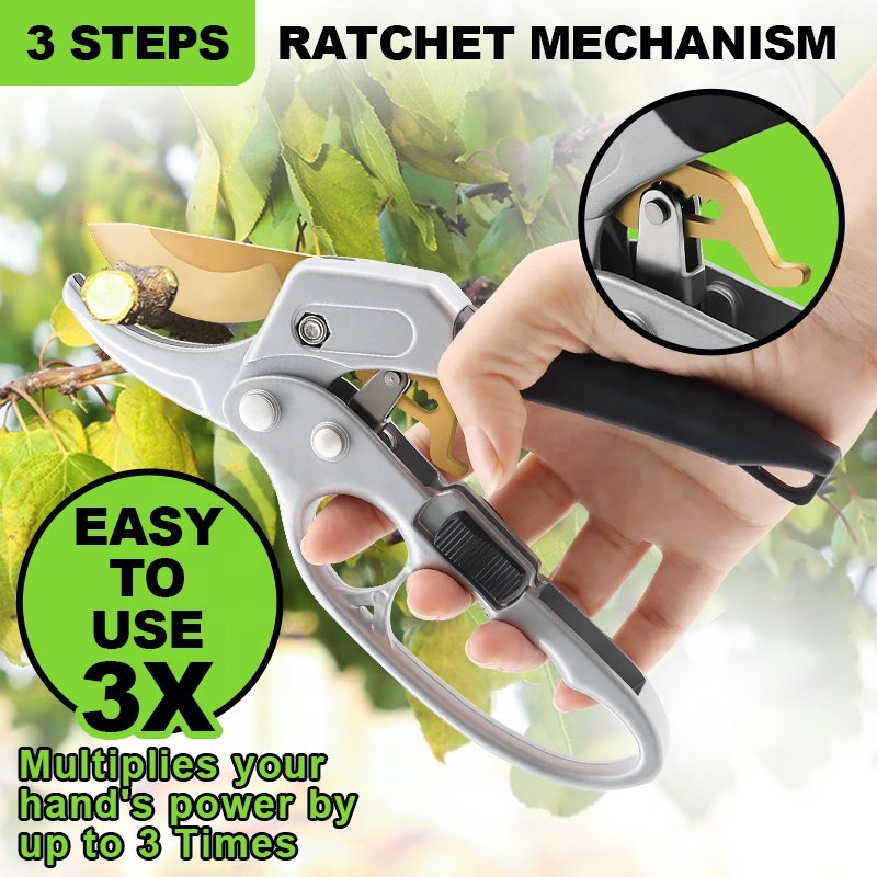 SUNSHINE Handheld Plant Branch Fruit Flower Trim Straight Curved Blade Garden Pruning Shears Garden Scissors With Safety Lock