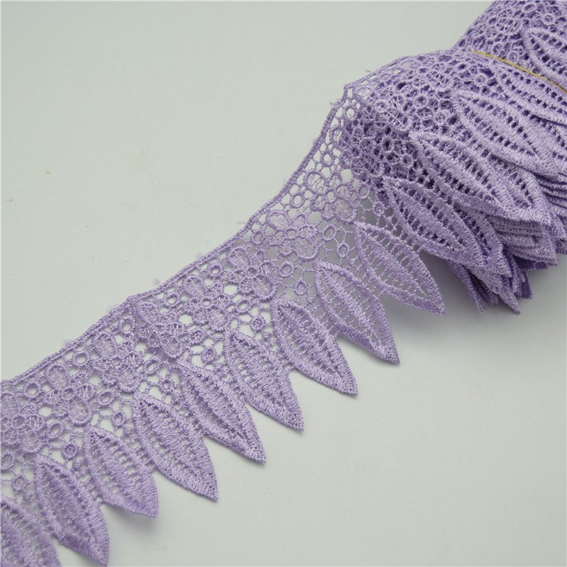 Polyester Embroidery Lace Designs Elegance Flower Lace Trim For Clothes