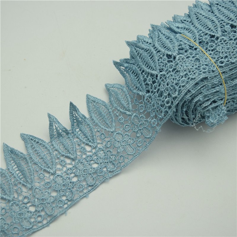 Polyester Embroidery Lace Designs Elegance Flower Lace Trim For Clothes