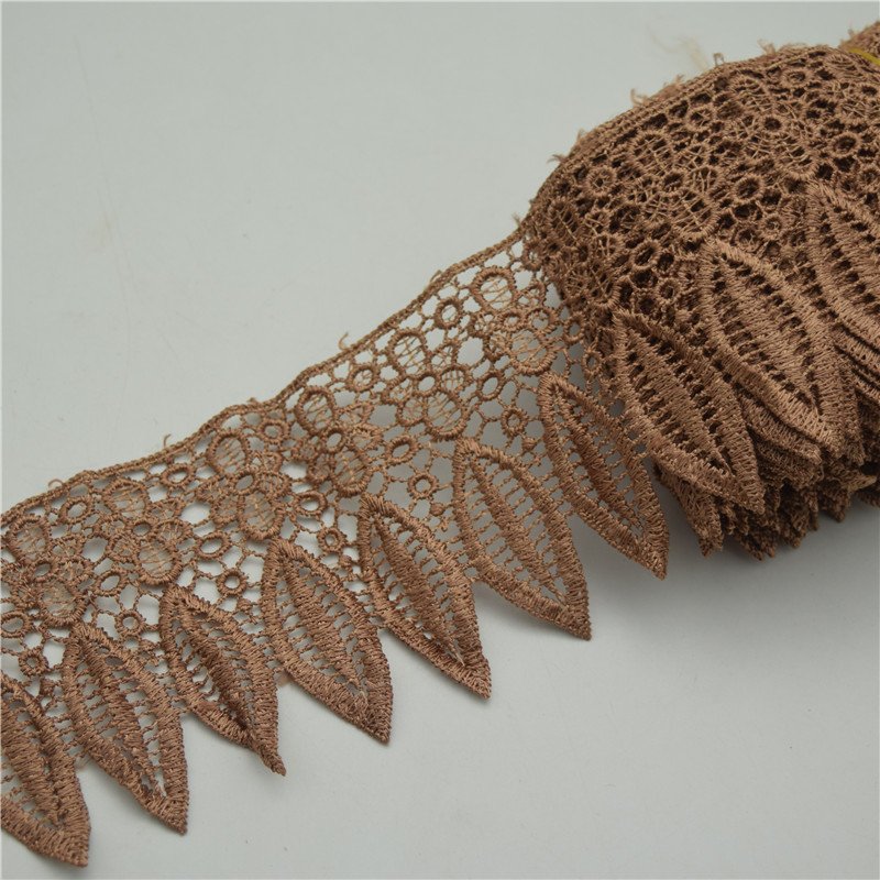 Polyester Embroidery Lace Designs Elegance Flower Lace Trim For Clothes