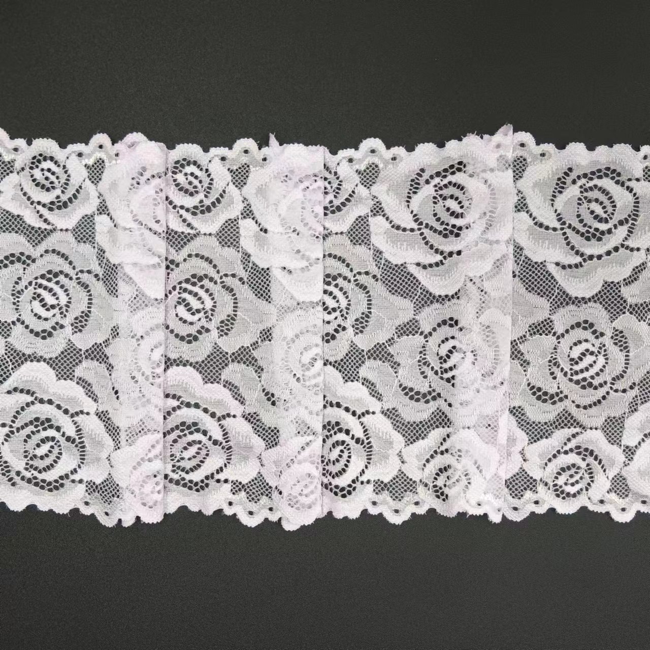 For Women&#39;s Sexy Underwear Decoration & Elastic Fabric Nylon Spandex Lace Trim Tulle Style White Roll Knitted 18cm Width