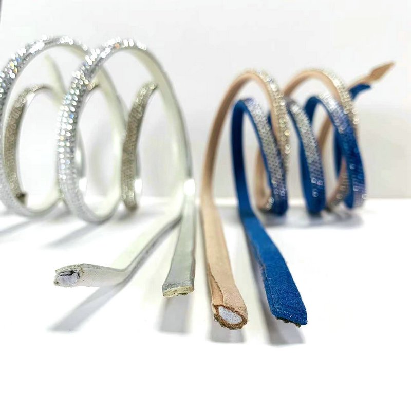 Shiny Round Glass Strips Hot Fix Crystal Trim shoe material decorative accessories for sandal making Rhinestone Rope