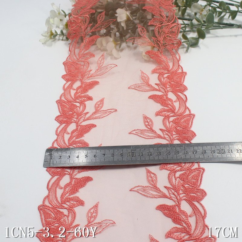 17cm wide garment lingerie accessories embroidered lace mesh embroidery lace trim