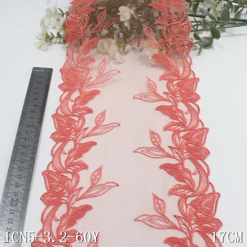 17cm wide garment lingerie accessories embroidered lace mesh embroidery lace trim