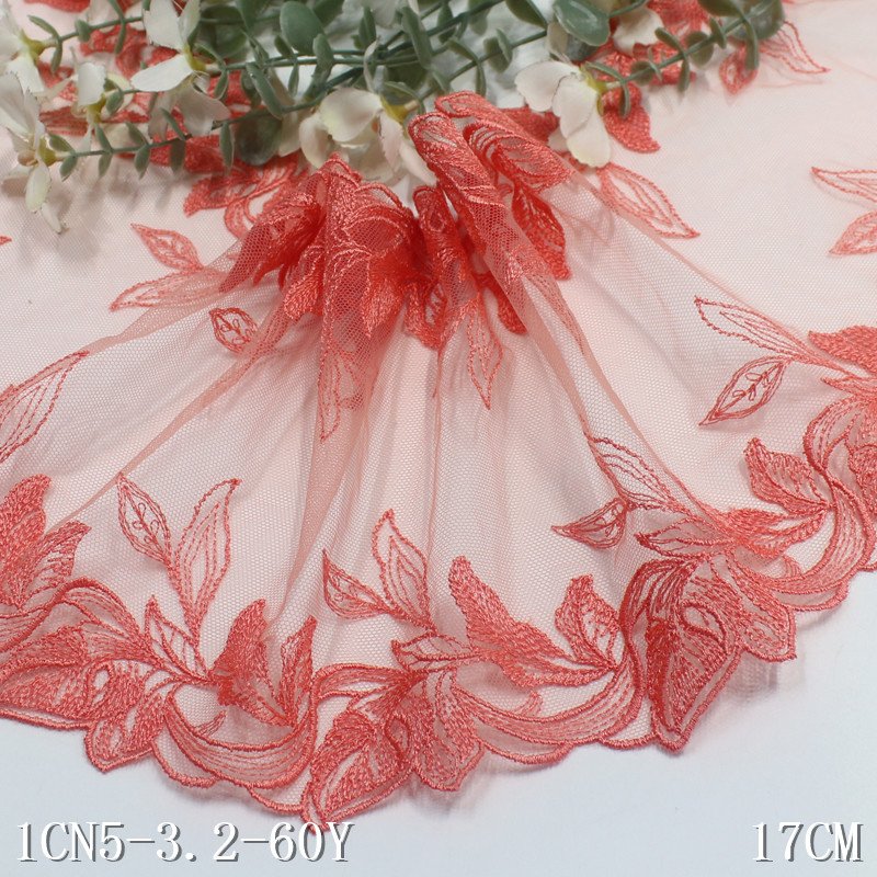 17cm wide garment lingerie accessories embroidered lace mesh embroidery lace trim
