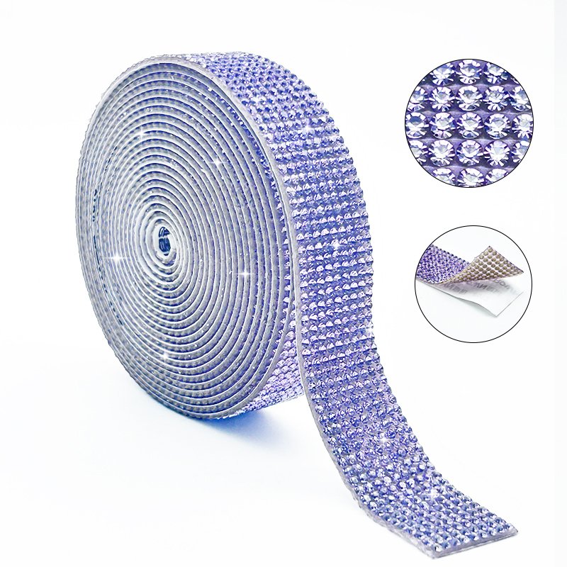 Bling Crystal Rhinestones Sticker DIY Decoration Tape Self-Adhesive Glitter Rhinestones Crystal Stickers for Car