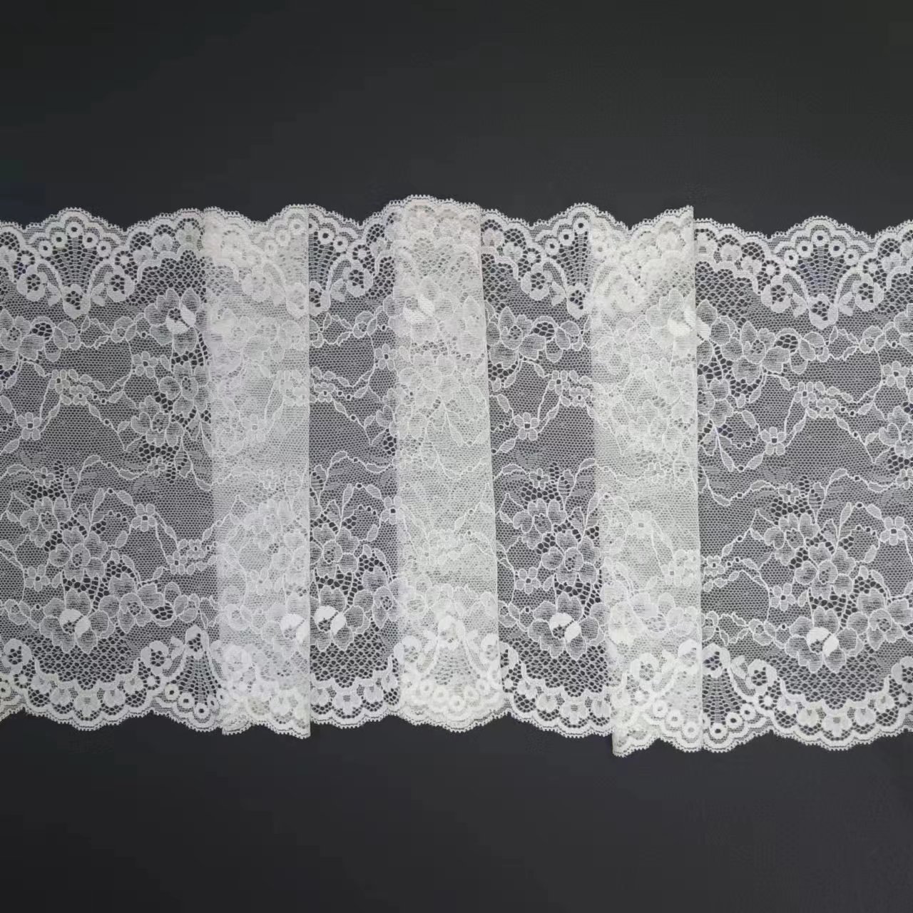 Women's Underwear White Nylon Spandex with Lace Trim Elastic Tulle Lace For Lingerie