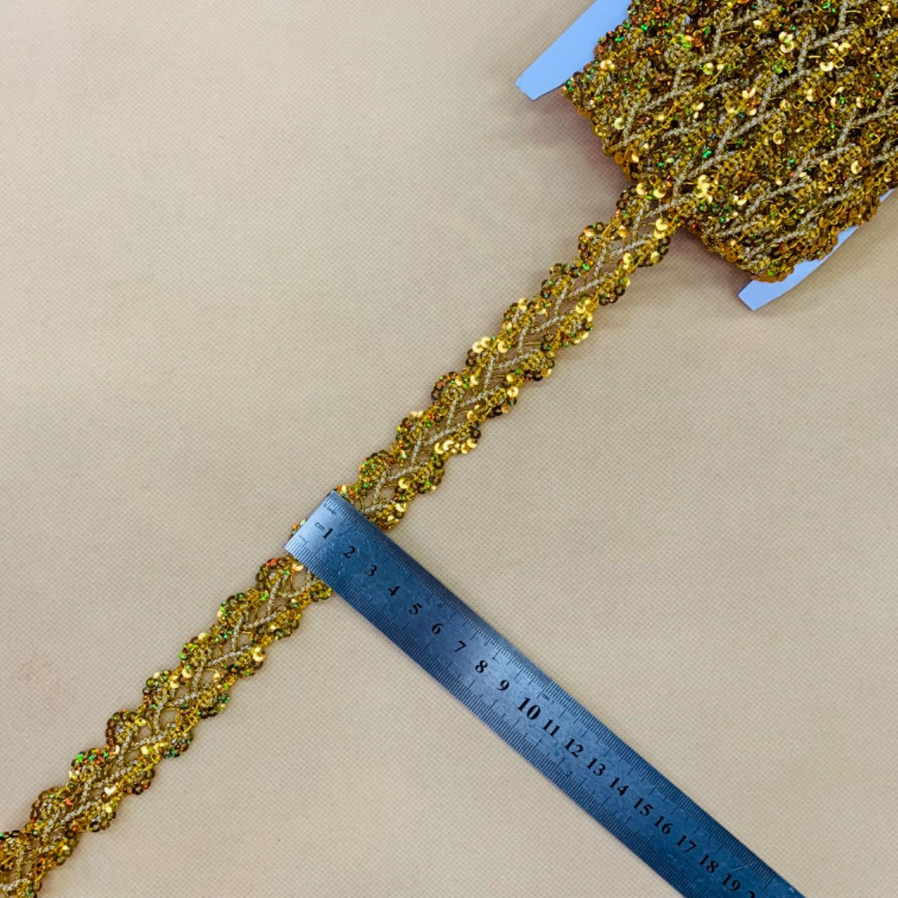 ZSY DIY costume sewing 25MM braided sequined lace trimming gold fabric lace dance wear metallic tatting trim lace