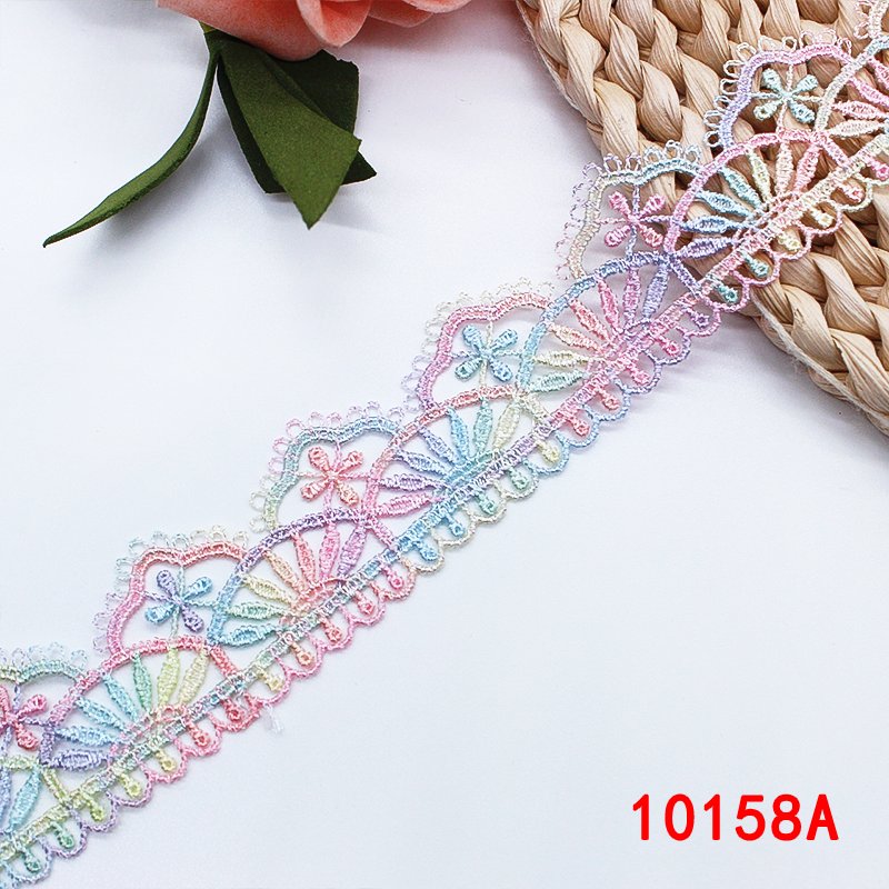 Fashionable purple lace handmade toy decoration wedding dress embroidery lace decoration trim