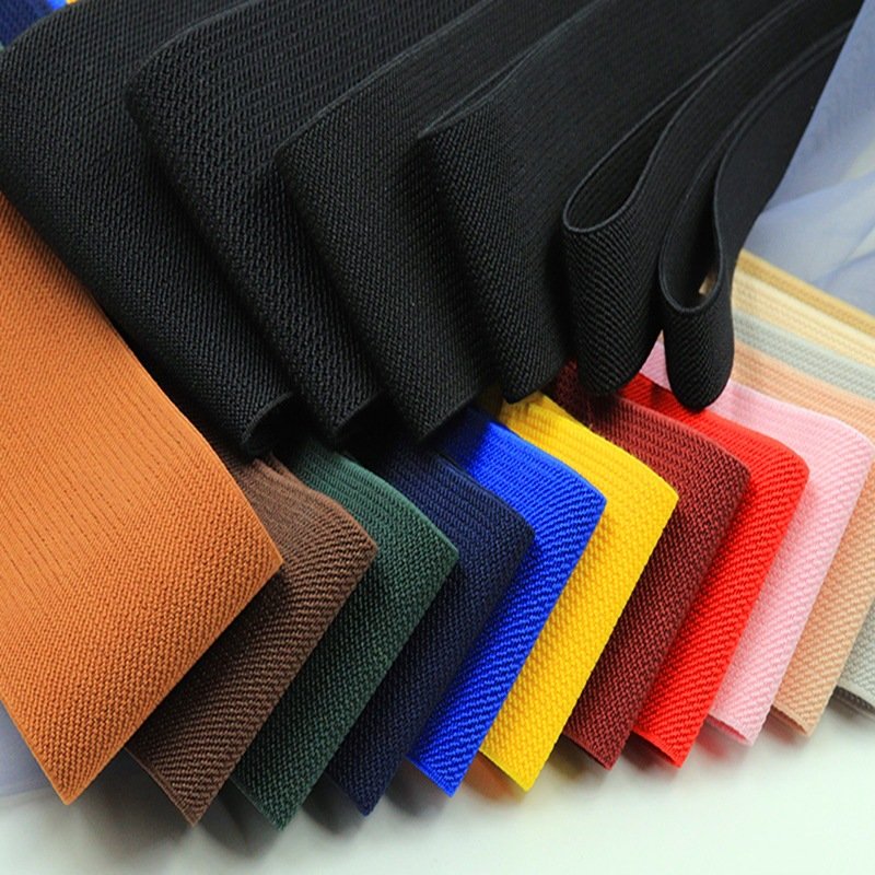 Wholesale Custom Eco-Friendly Spandex High Elastic Nylon Elastic Bands Solid Color Jacquard Elastic Band