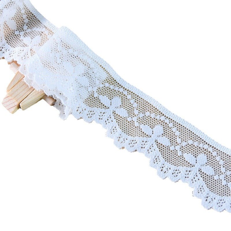 In stock 3.5cm small flower edge nylon lace dress accessories women's clothing special lace