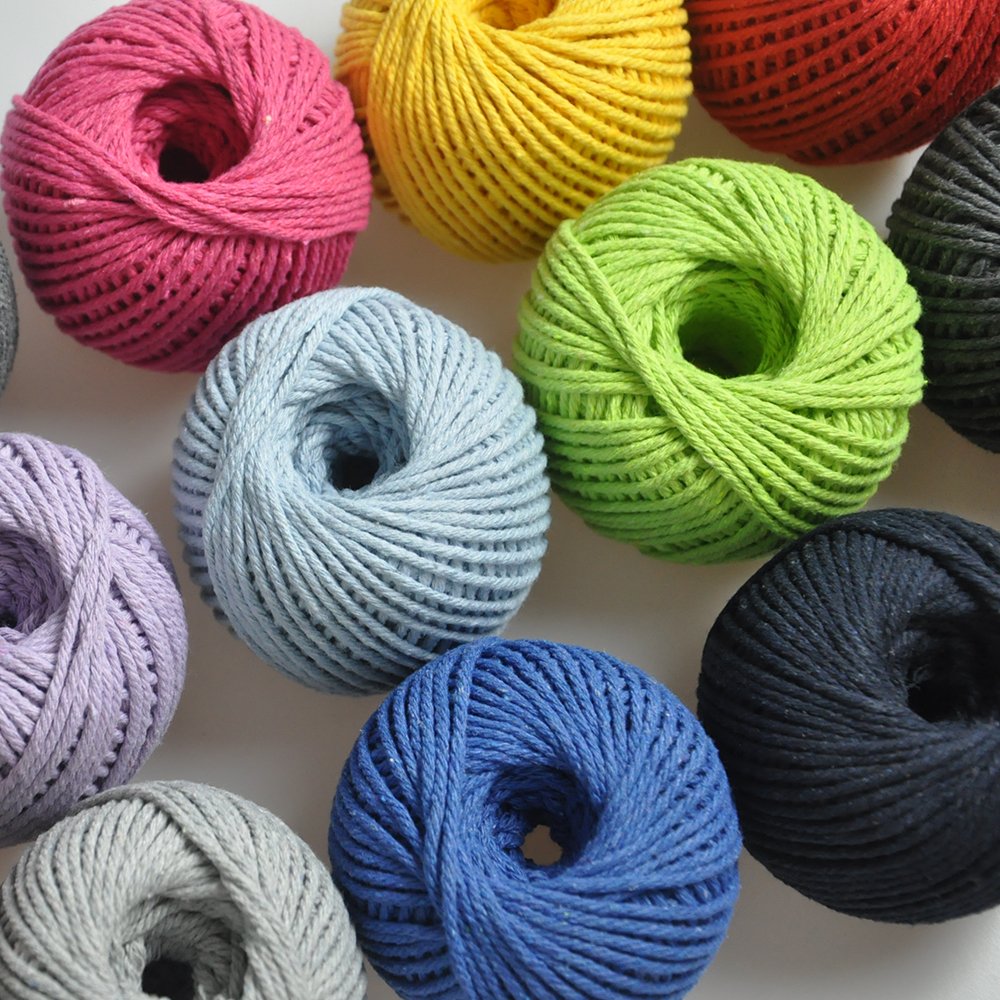 7s 4X4 multi-ply drawstring crochet recycled cotton thread for macrame twine rope price lace trim