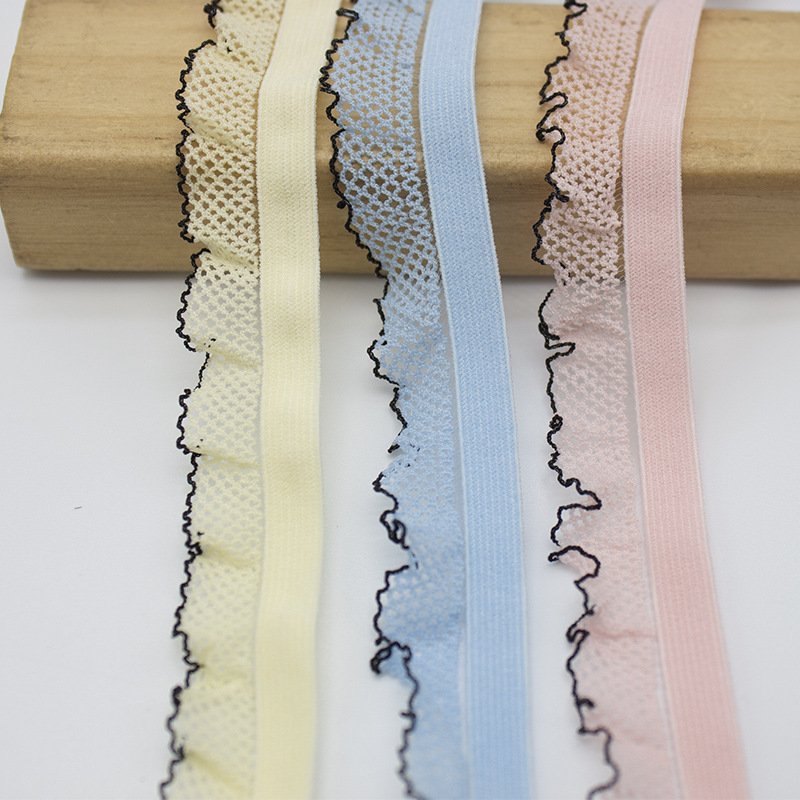 ZSY 1.6cm Bra underwear lace trim decoration elastic webbing belt crochet lace edge elastic band webbing for underwear Lace