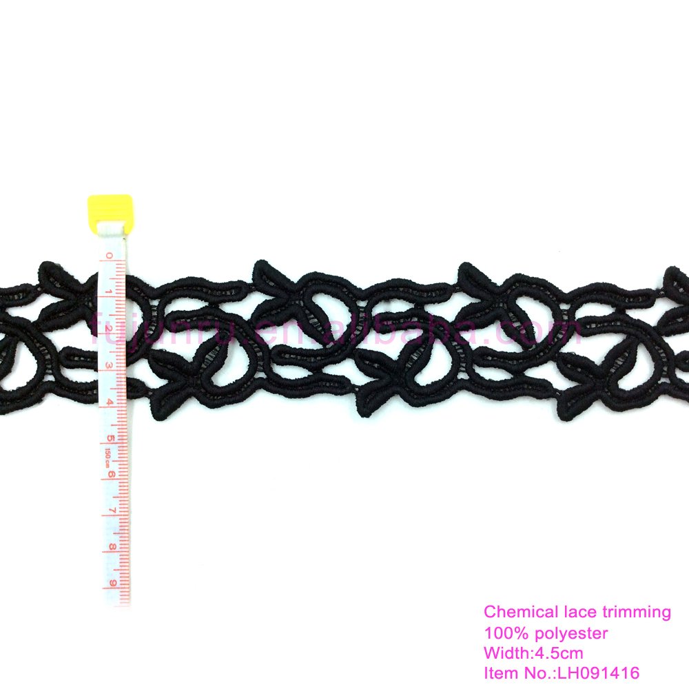 4.5cm wide popular lace trim in black