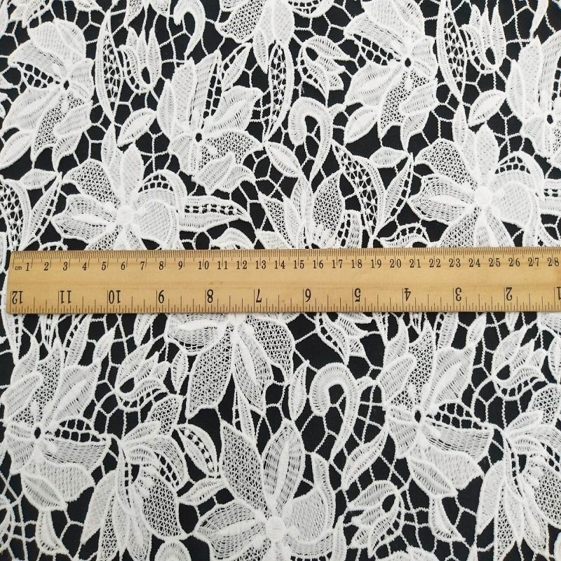 Milk Silk Embroidery Tulle Wedding Lace Dress Fabric African Water Soluble Fabric 2023 Luxury Embroidered Sustainable Lace Trim