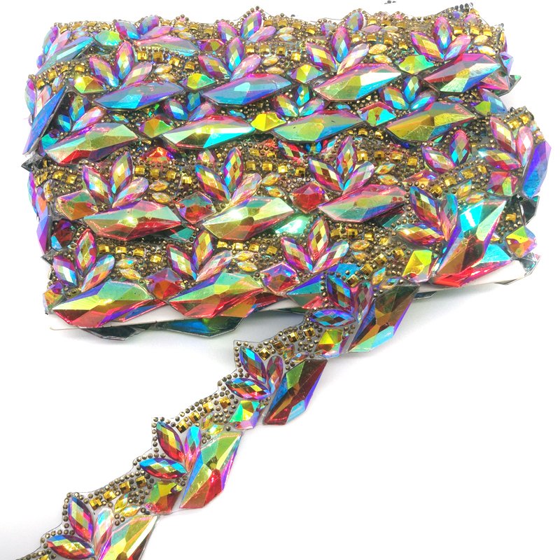 2024 Notting Hill Carnival In-Stock Costumes & Accessories Gel Back Iridescent Resin Stone Rhinestone Appliques Trimmings