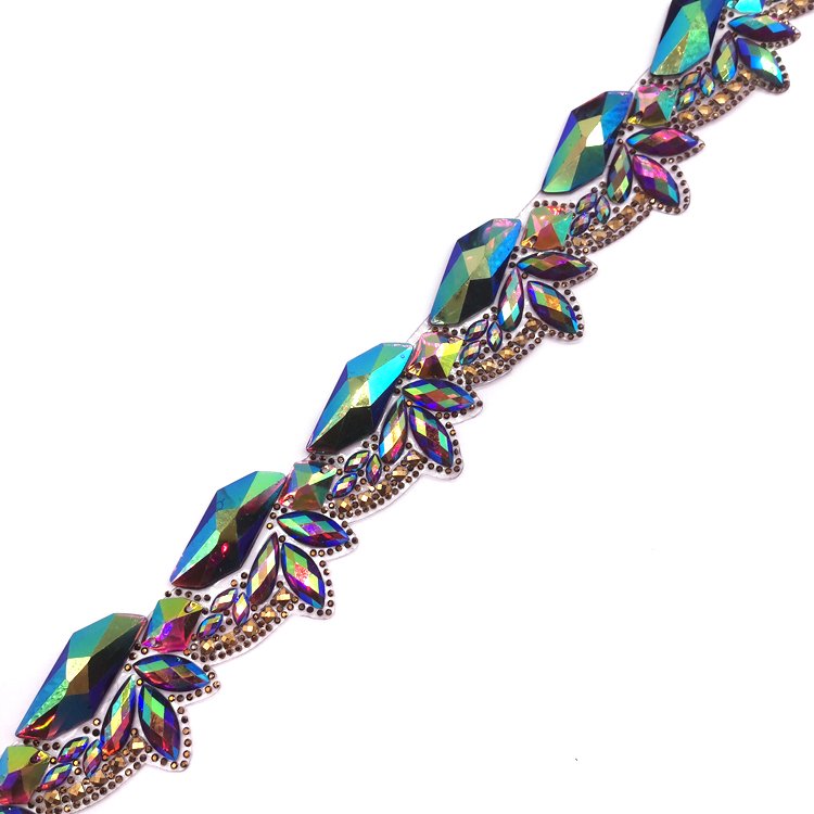 2024 Notting Hill Carnival In-Stock Costumes & Accessories Gel Back Iridescent Resin Stone Rhinestone Appliques Trimmings