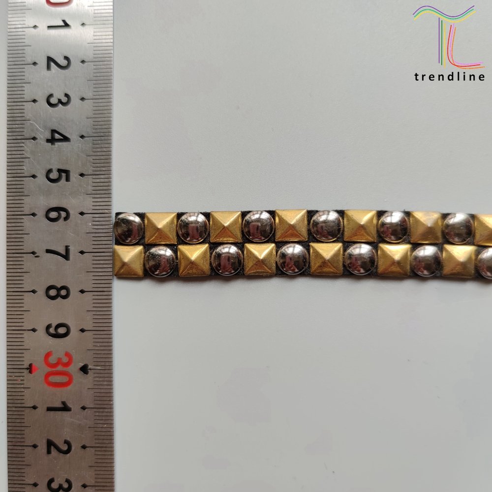 Rivet stud binding tape trimmings ironed on hats