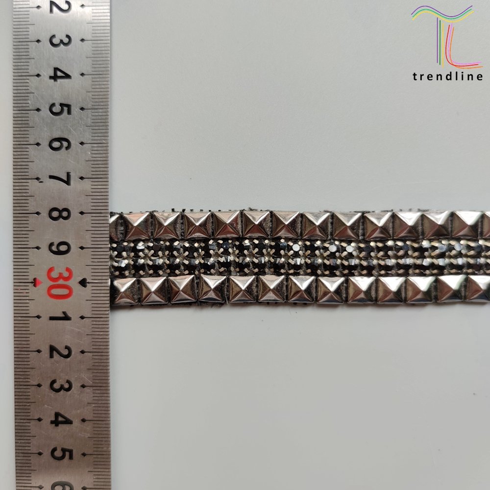Rivet stud binding tape trimmings ironed on hats