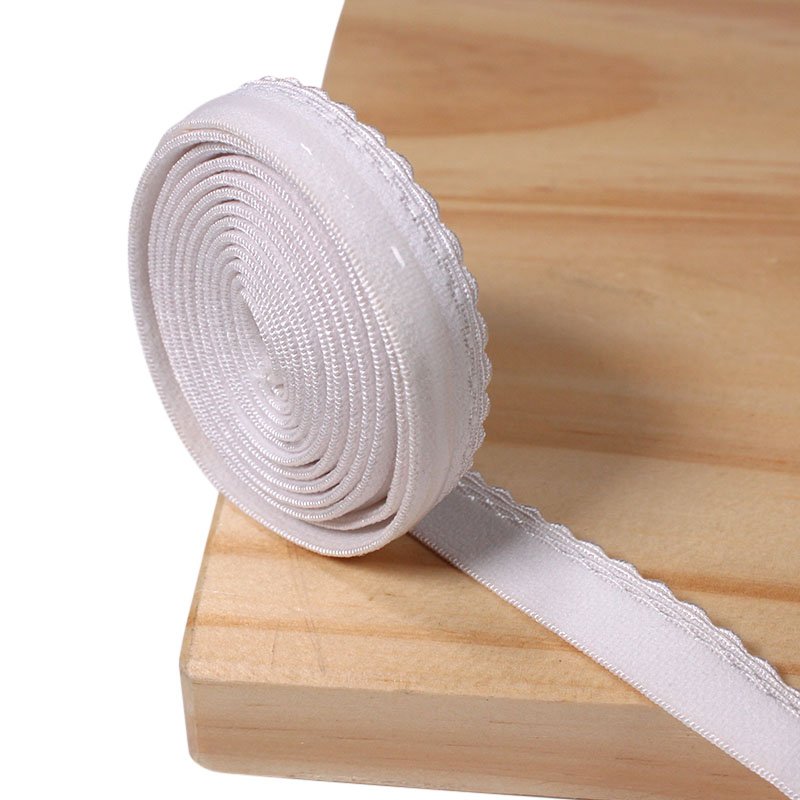 Wholesale jacquard webbing tape custom lace scalloped elastic trim