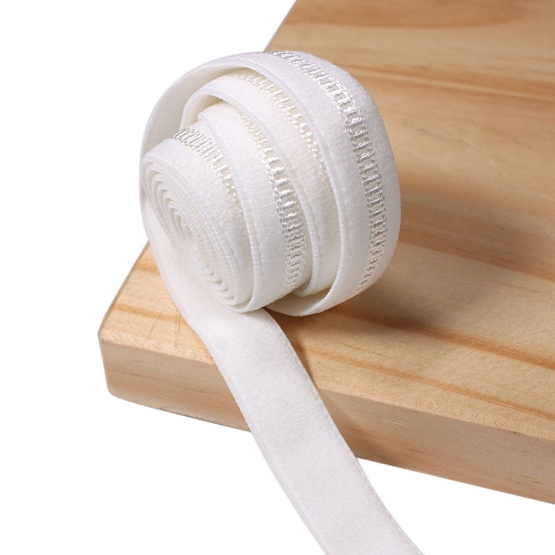 Wholesale jacquard webbing tape custom lace scalloped elastic trim