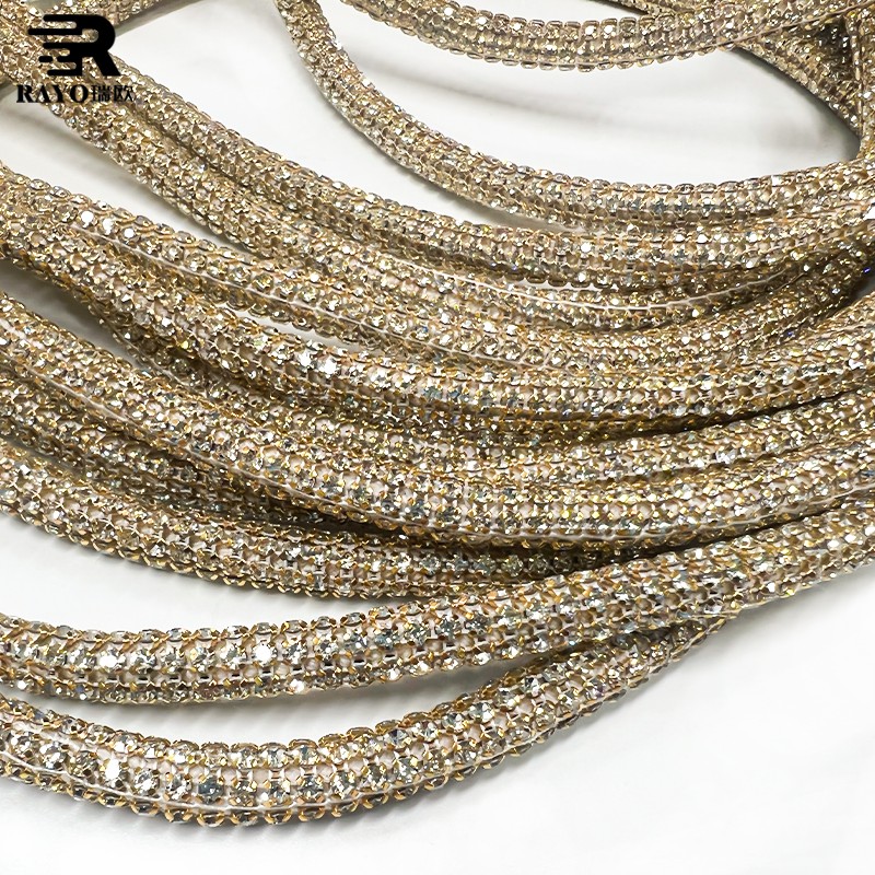 New Fashion 10-Yard 8MM Crystal Rhinestone Trim for Garment Decoration Shoes and Bags with Necklace Earning Feature