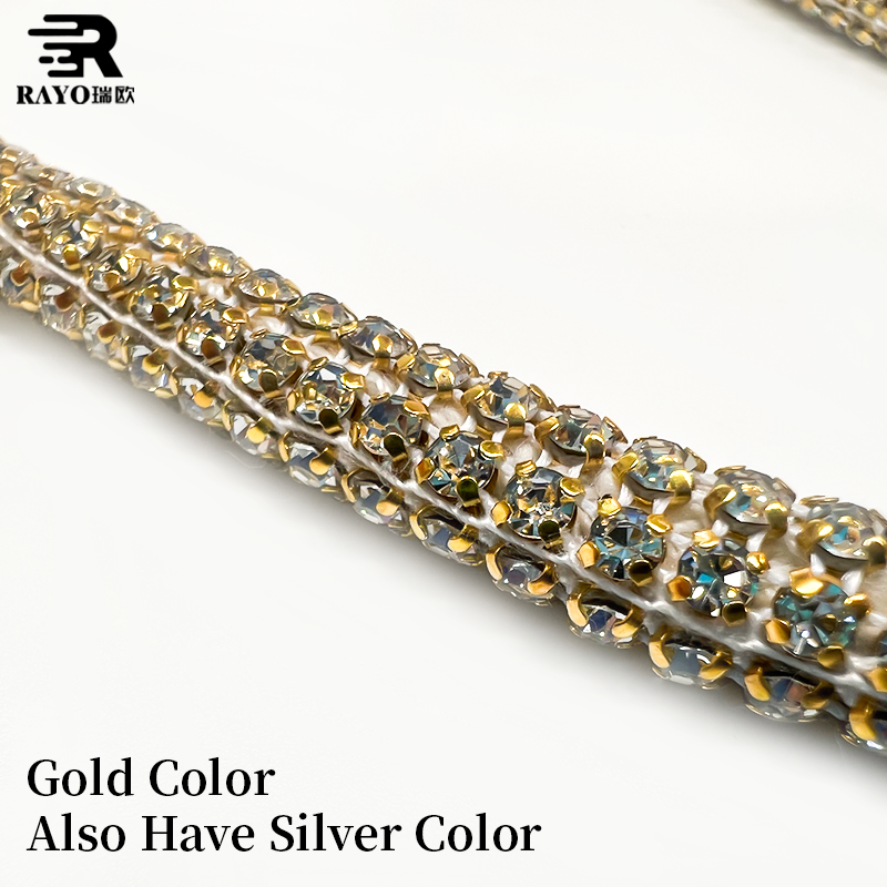 New Fashion 10-Yard 8MM Crystal Rhinestone Trim for Garment Decoration Shoes and Bags with Necklace Earning Feature