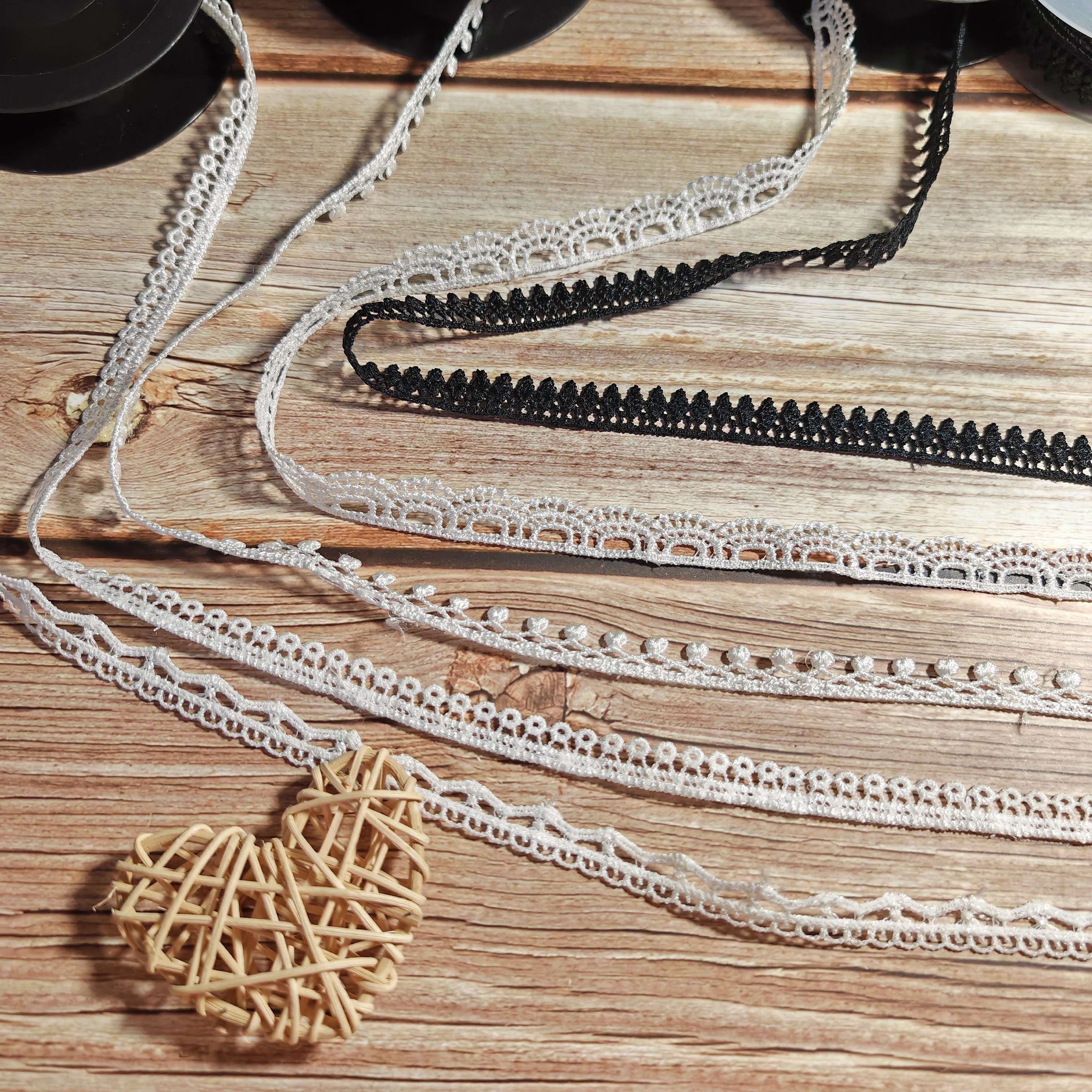 Narrow lace trim white water soluble Trim low price low price latest african lace fabric embroidery for hijab