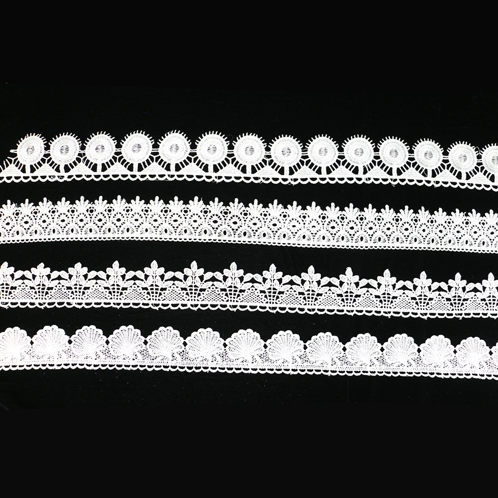 Customized Embroidery Polyester Guipure Lace Trim Ribbon for Garment