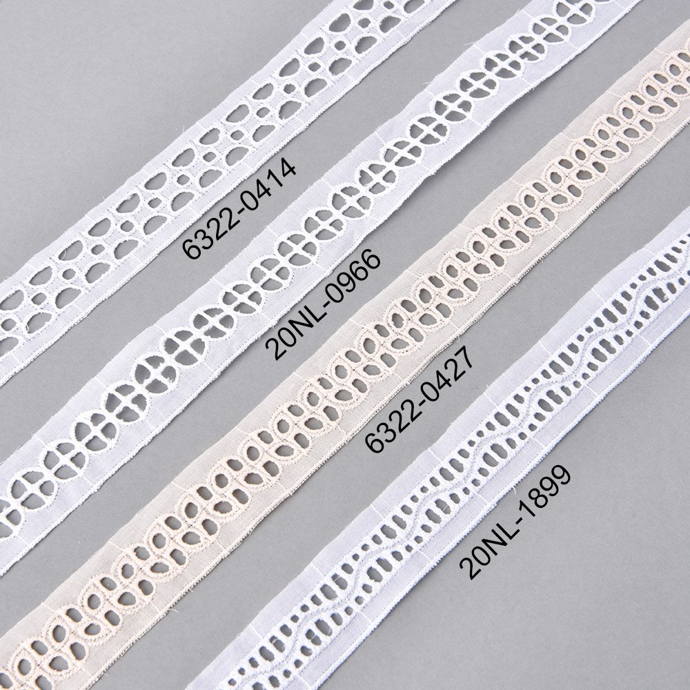 Wholesale Factory Lower Price Embroidered Cotton Lace Trim with Assorted Patterns for Decorations DIY